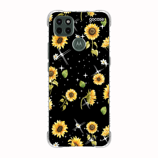 Capinha para celular Girassóis e Estrelas com Inicial