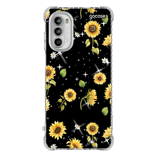 Capinha para celular Girassóis e Estrelas com Inicial