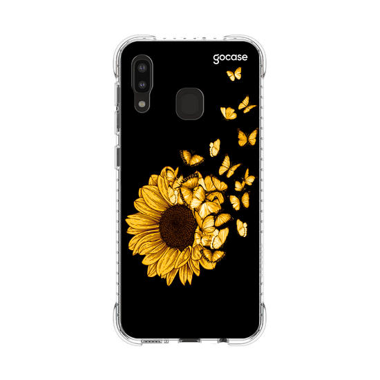 Capinha para celular Girassol e Borboletas