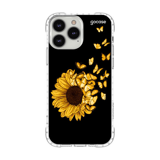 Capinha para celular Girassol e Borboletas