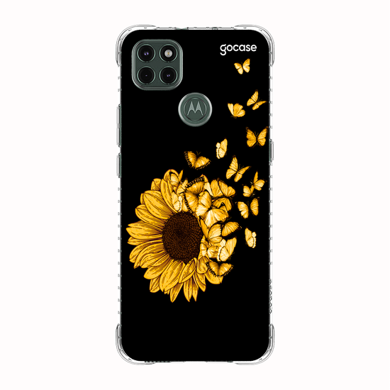 Capinha para celular Girassol e Borboletas