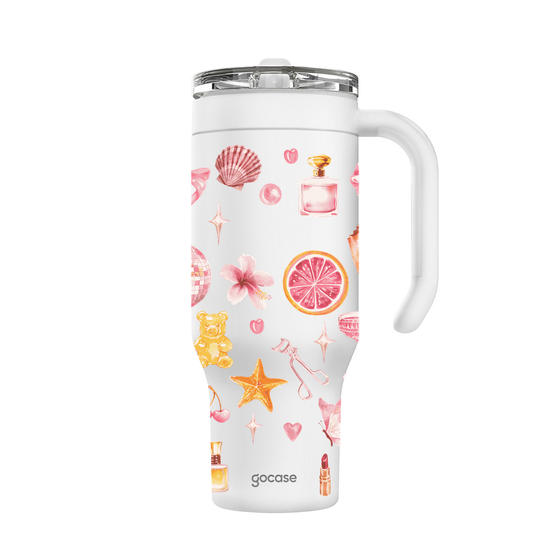 Copo Térmico Life + Ebook - Girly Girl  Copo Térmico Life + Ebook - Girly Girl