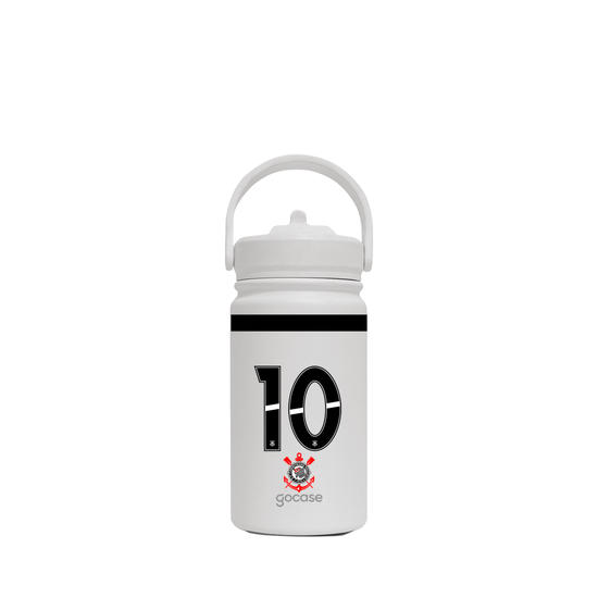 Garrafa Térmica Mini + Ebook - Corinthians - Uniforme 1 2025 P