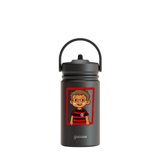 Garrafa Térmica Mini + Ebook - Flamengo - Garotinho Flamenguista