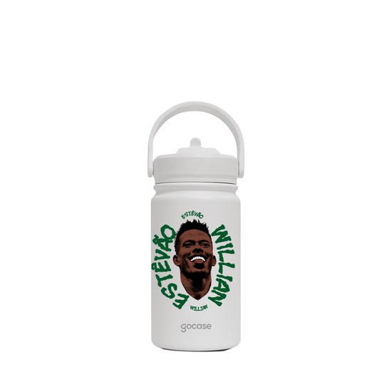 Garrafa Térmica Mini + Ebook - Palmeiras - Estevão Willian