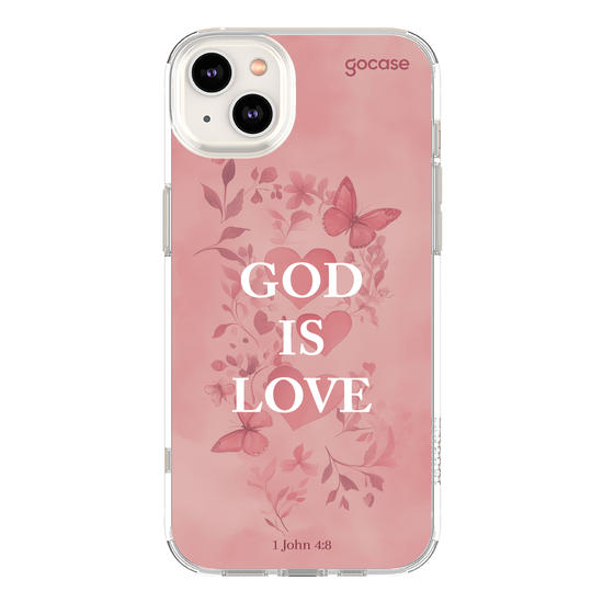 Capinha para celular  God Is Love - Pink Hearts