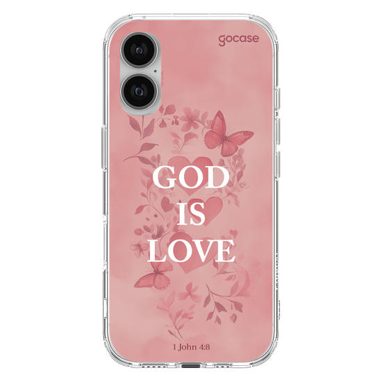 Capinha para celular  God Is Love - Pink Hearts