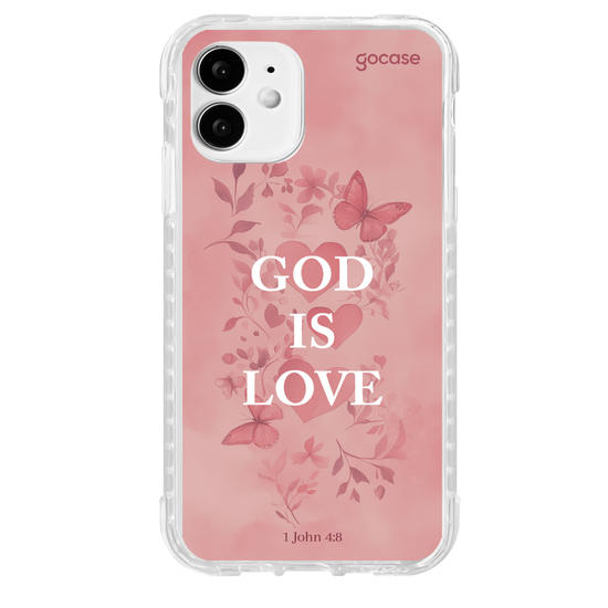 Capinha para celular  God Is Love - Pink Hearts