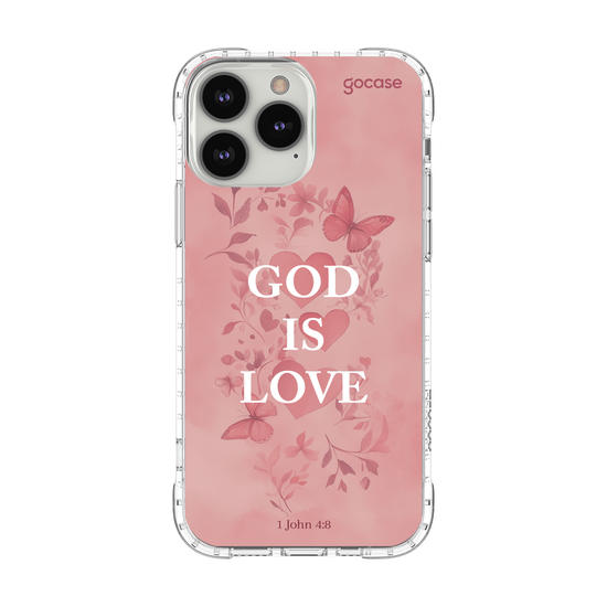 Capinha para celular  God Is Love - Pink Hearts