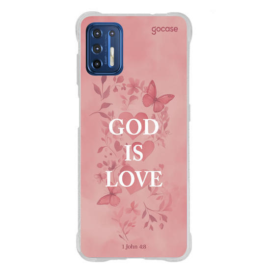 Capinha para celular  God Is Love - Pink Hearts
