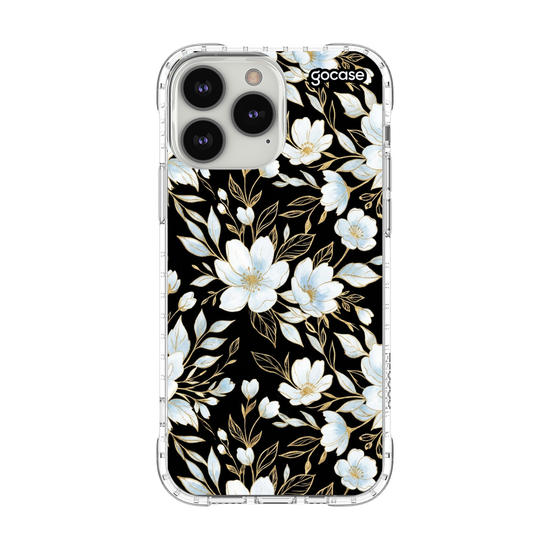 Capinha para celular  Golden Blue Floral