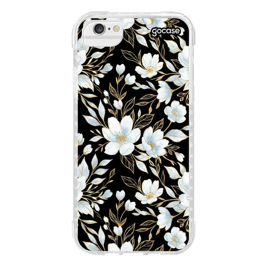 Capinha para celular  Golden Blue Floral