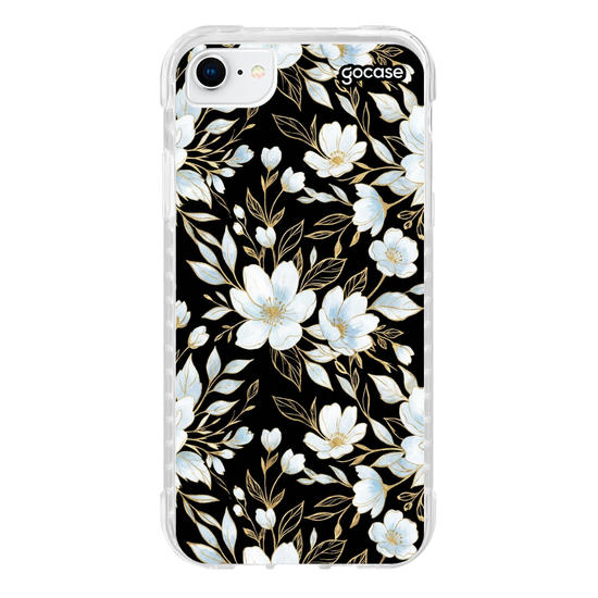 Capinha para celular  Golden Blue Floral