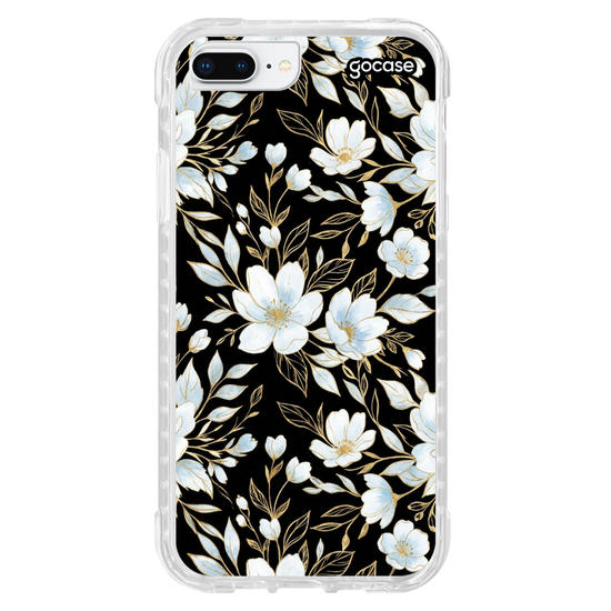 Capinha para celular  Golden Blue Floral