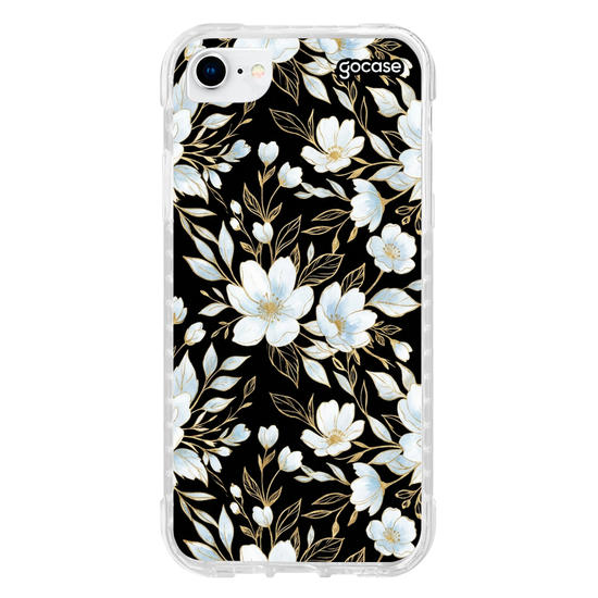 Capinha para celular  Golden Blue Floral