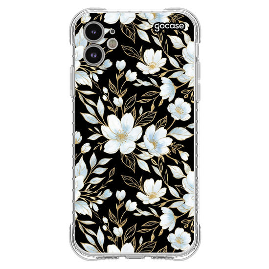 Capinha para celular  Golden Blue Floral