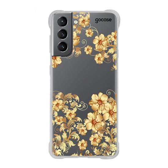Capinha para celular Golden Flowers Manuscrita