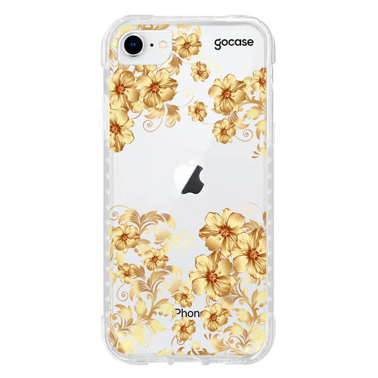 Capinha para celular Golden Flowers Manuscrita