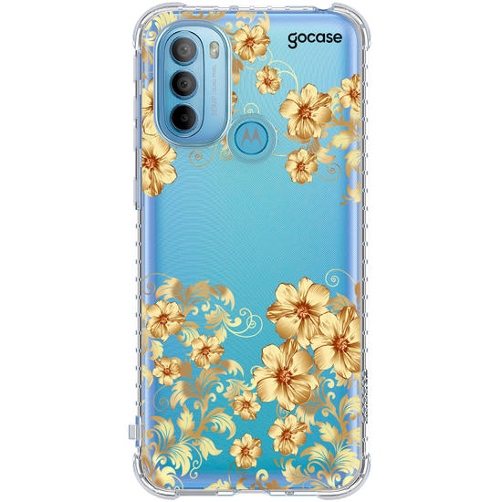 Capinha para celular Golden Flowers Manuscrita