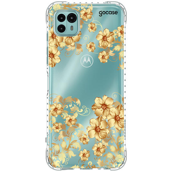 Capinha para celular Golden Flowers Manuscrita