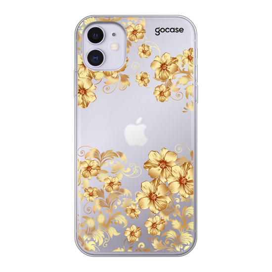 Golden Flowers Handwritten Phone Case