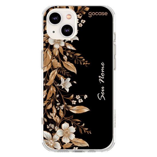 Capinha para celular Golden Flowers Verticais