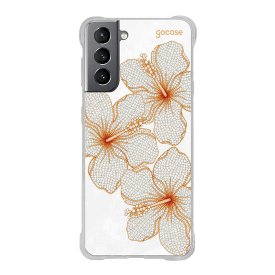 Capinha para celular  Golden Petals