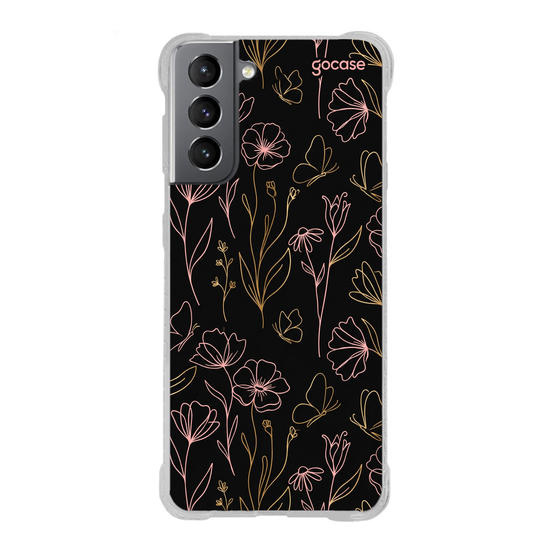 Capinha para celular  Golden Petals