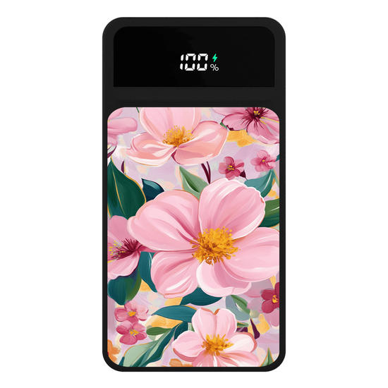 Carregador Portátil Turbo 10000mah - Gouache Flowers