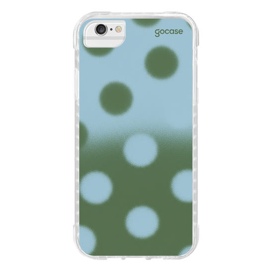 Capinha para celular  Gradient Green Polka Dots