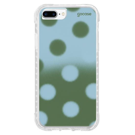 Capinha para celular  Gradient Green Polka Dots