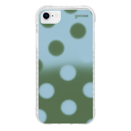Capinha para celular  Gradient Green Polka Dots