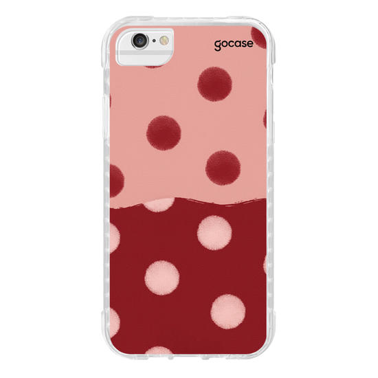 Capinha para celular  Gradient Red Polka Dots