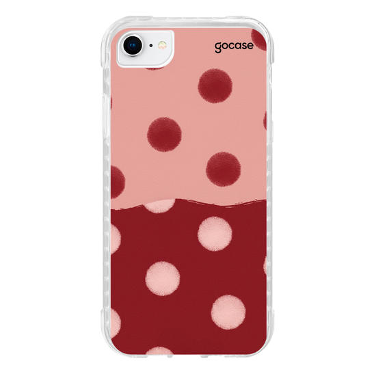 Capinha para celular  Gradient Red Polka Dots