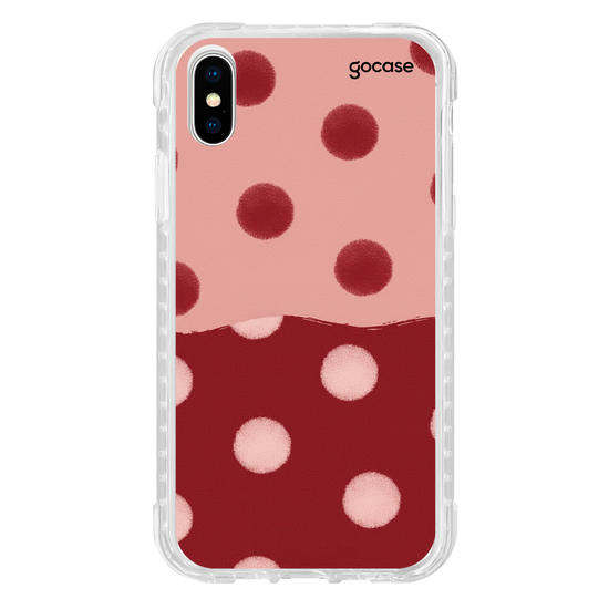 Capinha para celular  Gradient Red Polka Dots