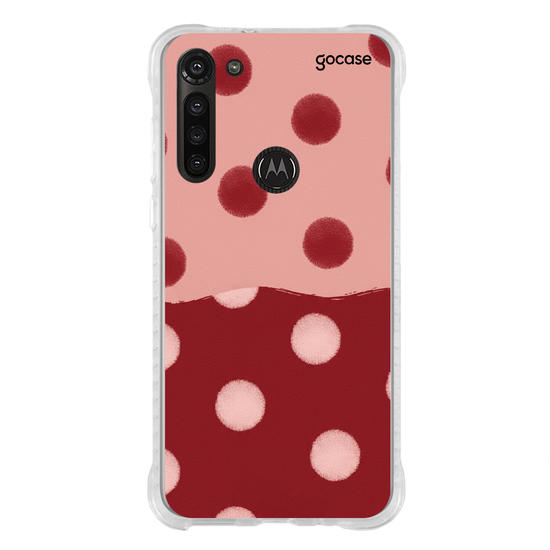 Capinha para celular  Gradient Red Polka Dots