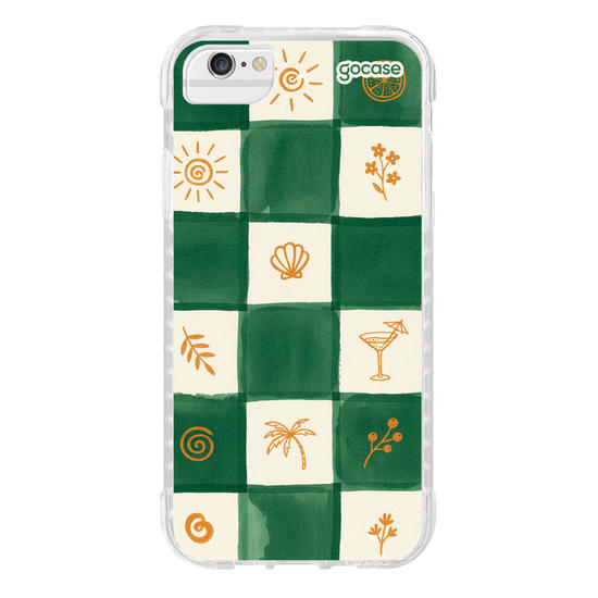 Capinha para celular  Green Mediterranean Tiles