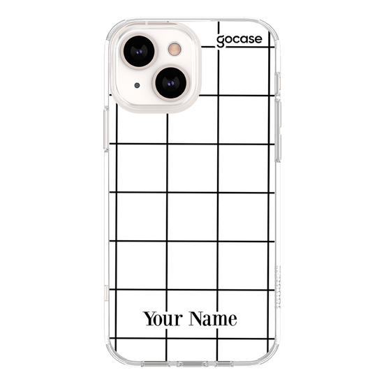 Grid Lines - White Phone Case