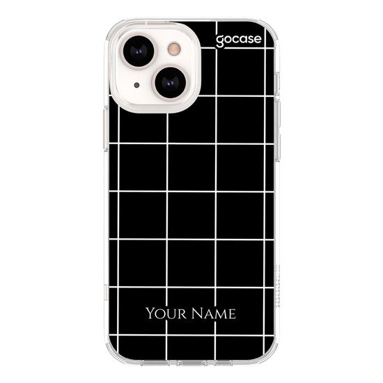 Grid Lines - Black Phone Case