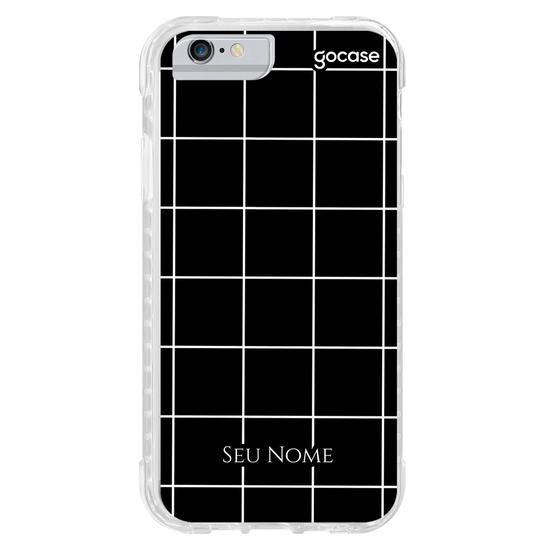 Capinha para celular Grid Lines - Preto