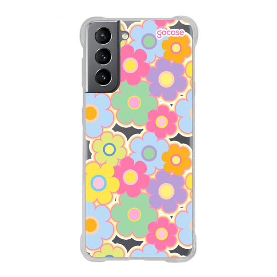 Capinha para celular Groovy Flowers Pattern