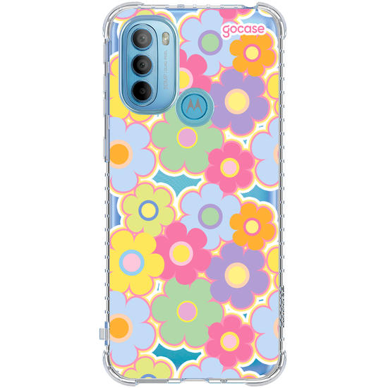 Capinha para celular Groovy Flowers Pattern