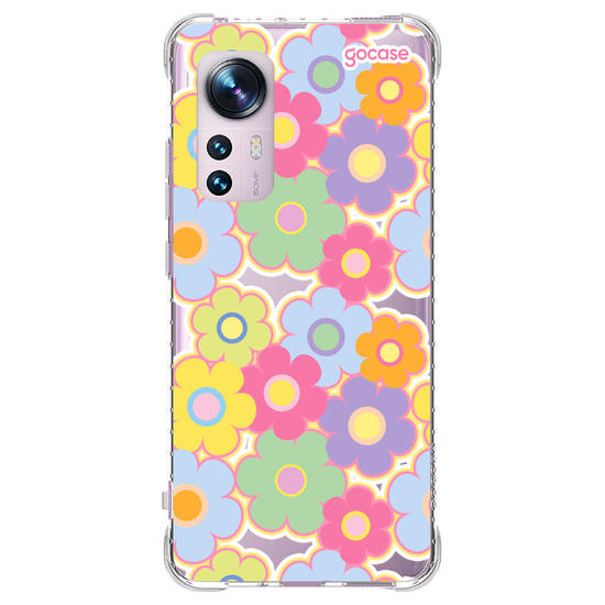 Capinha para celular Groovy Flowers Pattern