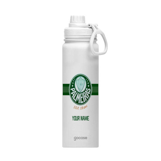 Insulated Water Bottle + Ebook - Garrafa Térmica Fresh + Ebook - Palmeiras - Uniforme 1 2024