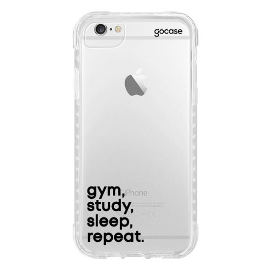 Capinha para celular  Gym, Study, Sleep, Repeat