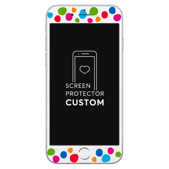 Happy Bubbles White Screen Protector - Tempered Glass