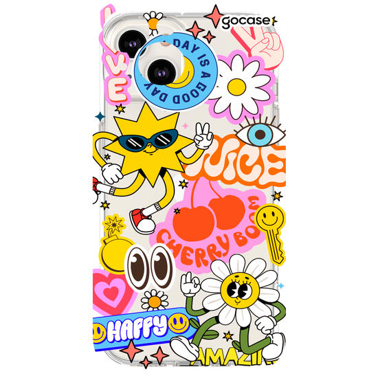 Capinha para celular  Happy Groovy