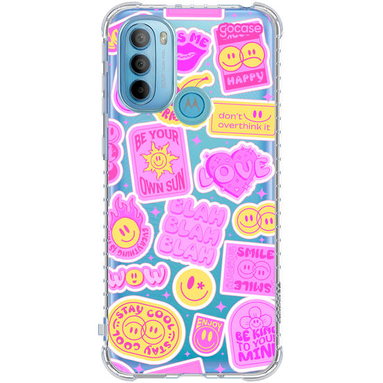 Capinha para celular  Happy Stickers