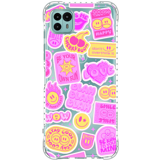 Capinha para celular  Happy Stickers