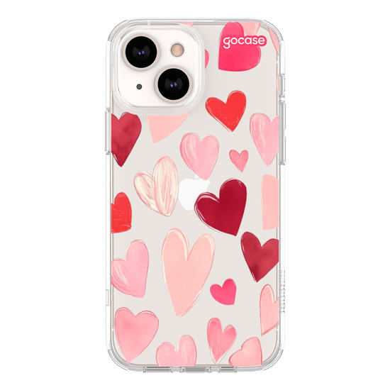 hearts-pattern-com-iniciais Phone Case